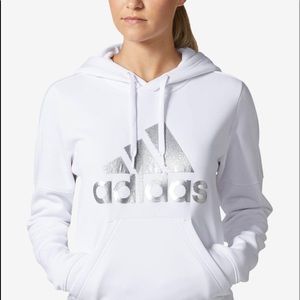 White Adidas hoodie